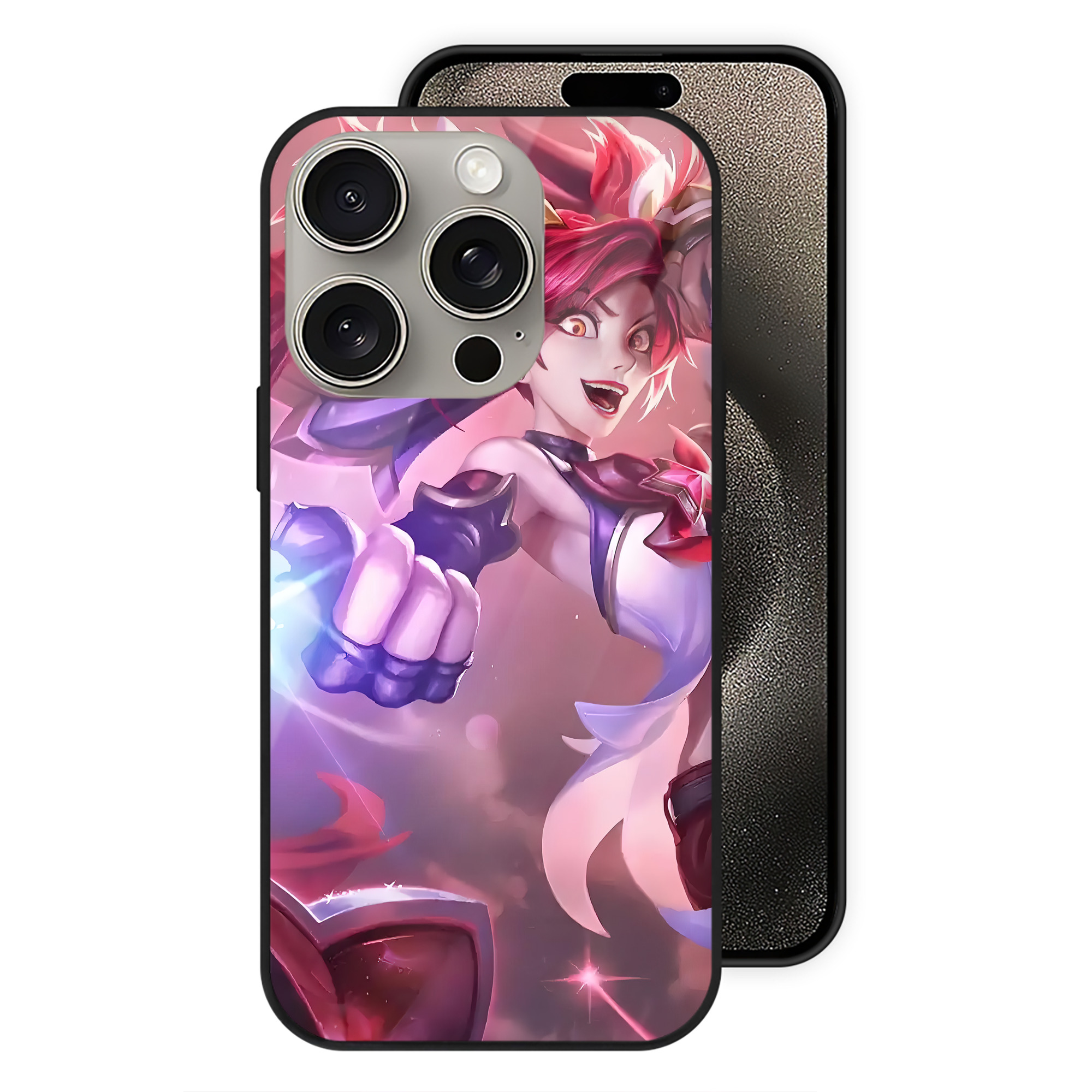リーグ・オブ・レジェンド League of Legends LOL 【iPhone15Pro対応】スマホケース 耐衝撃＆黄変防止 背面ガラス