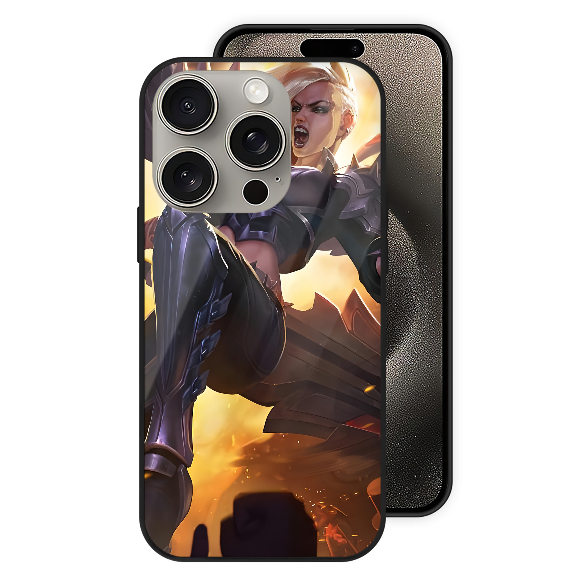リーグ・オブ・レジェンド League of Legends LOL 【iPhone15Pro対応】スマホケース 耐衝撃＆黄変防止 背面ガラス