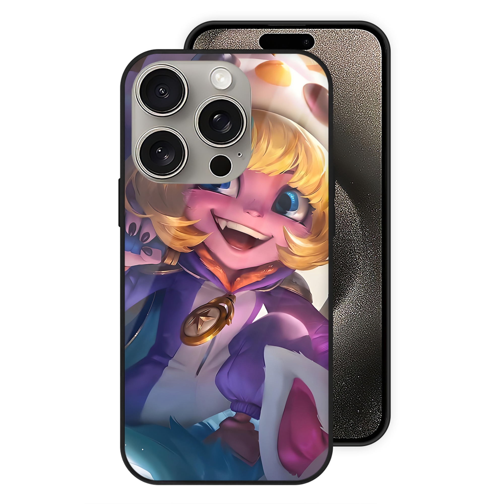 リーグ・オブ・レジェンド League of Legends LOL 【iPhone15Pro対応】スマホケース 耐衝撃＆黄変防止 背面ガラス