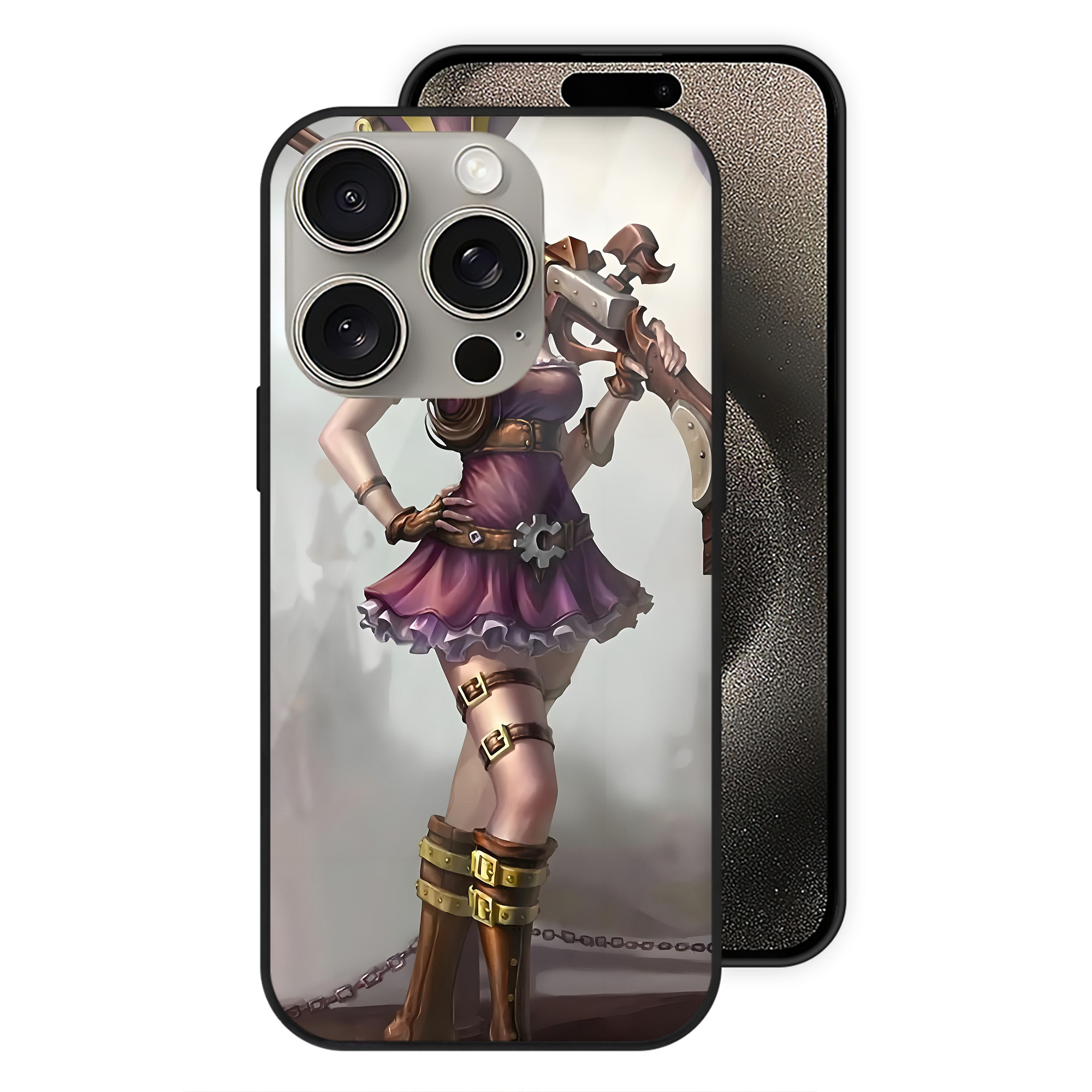 リーグ・オブ・レジェンド League of Legends LOL 【iPhone15Pro対応】スマホケース 耐衝撃＆黄変防止 背面ガラス