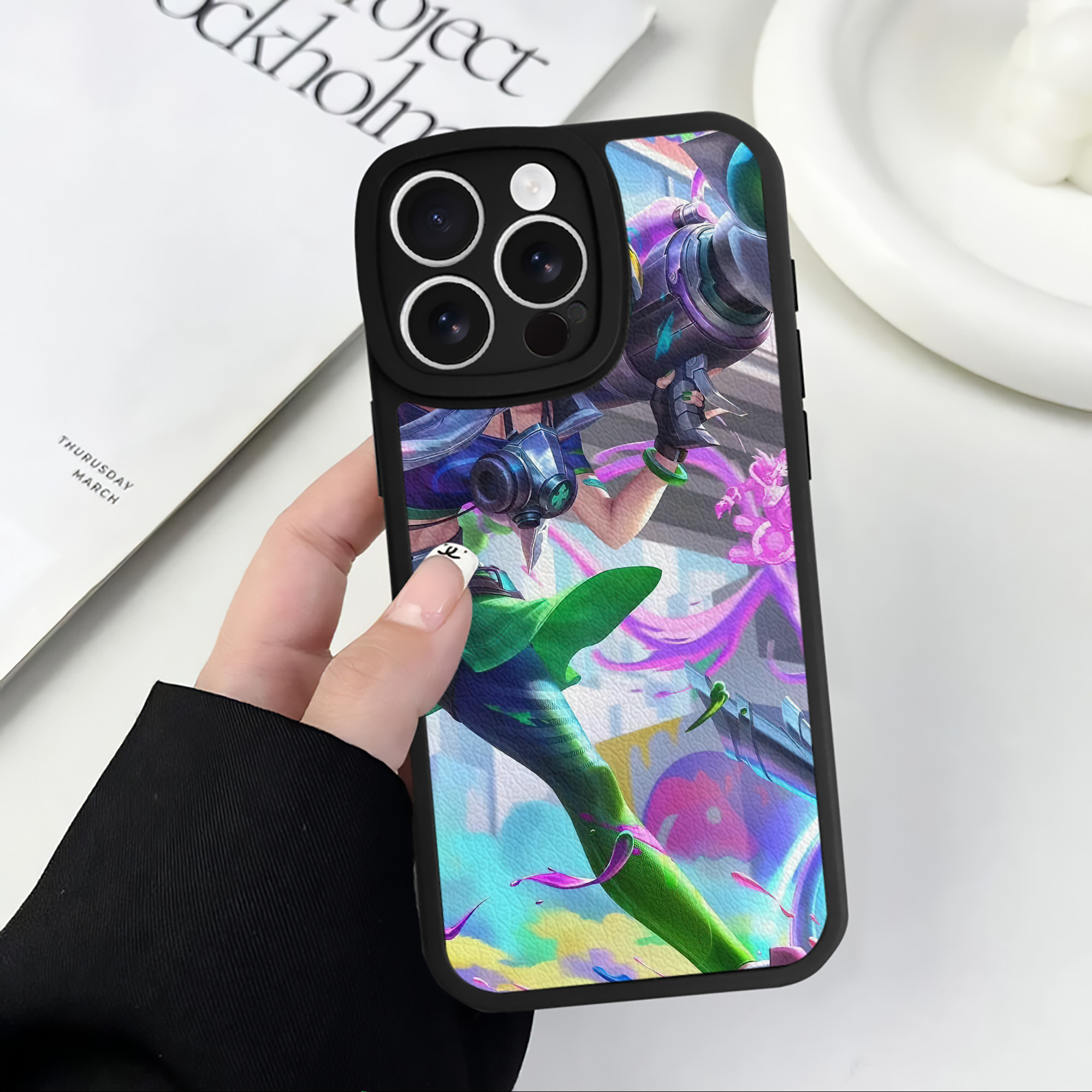 リーグ・オブ・レジェンド League of Legends LOL 【iPhone 16シリーズ対応】シリコンスマホケース（レザー調） 材質：シリコン