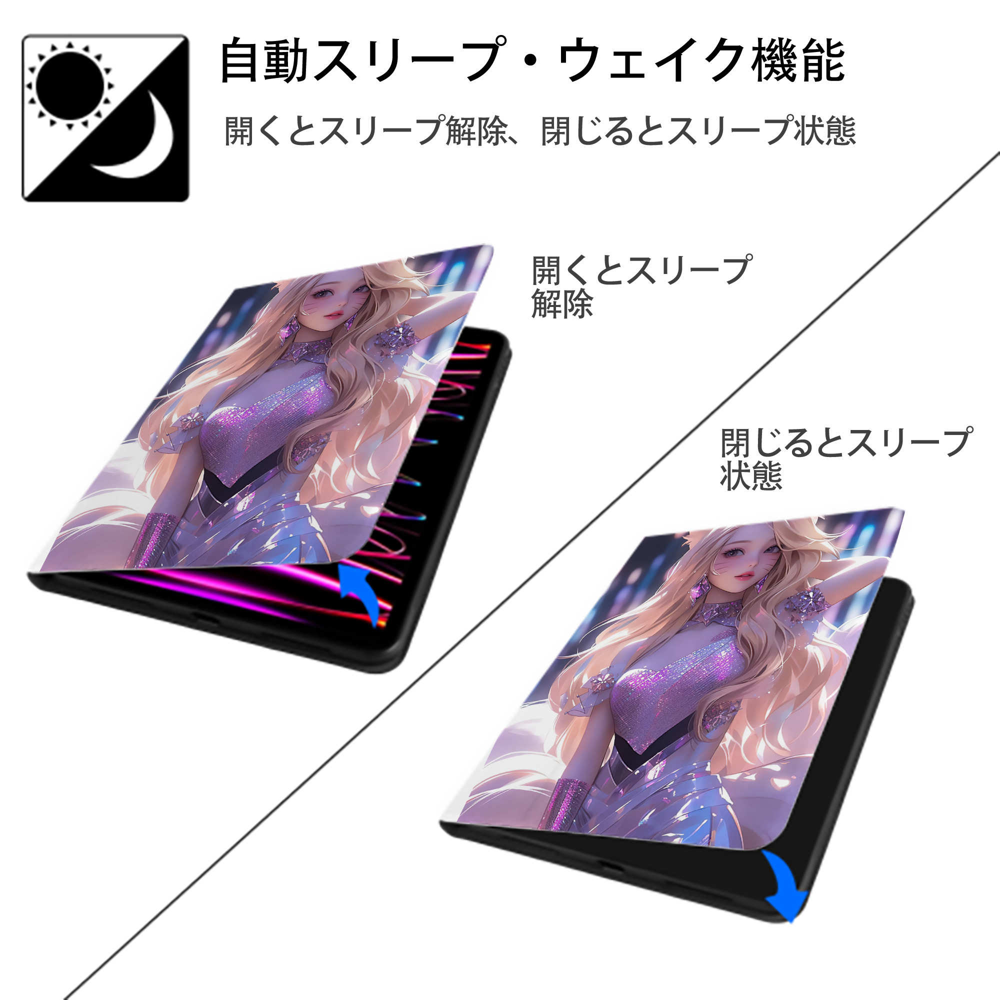 リーグ・オブ・レジェンド League of Legends LOL IPad ケース ペン収納付き 三つ折りスタンド PUレザー×シリコン 対応機種9.5/10.5/10.9インチ