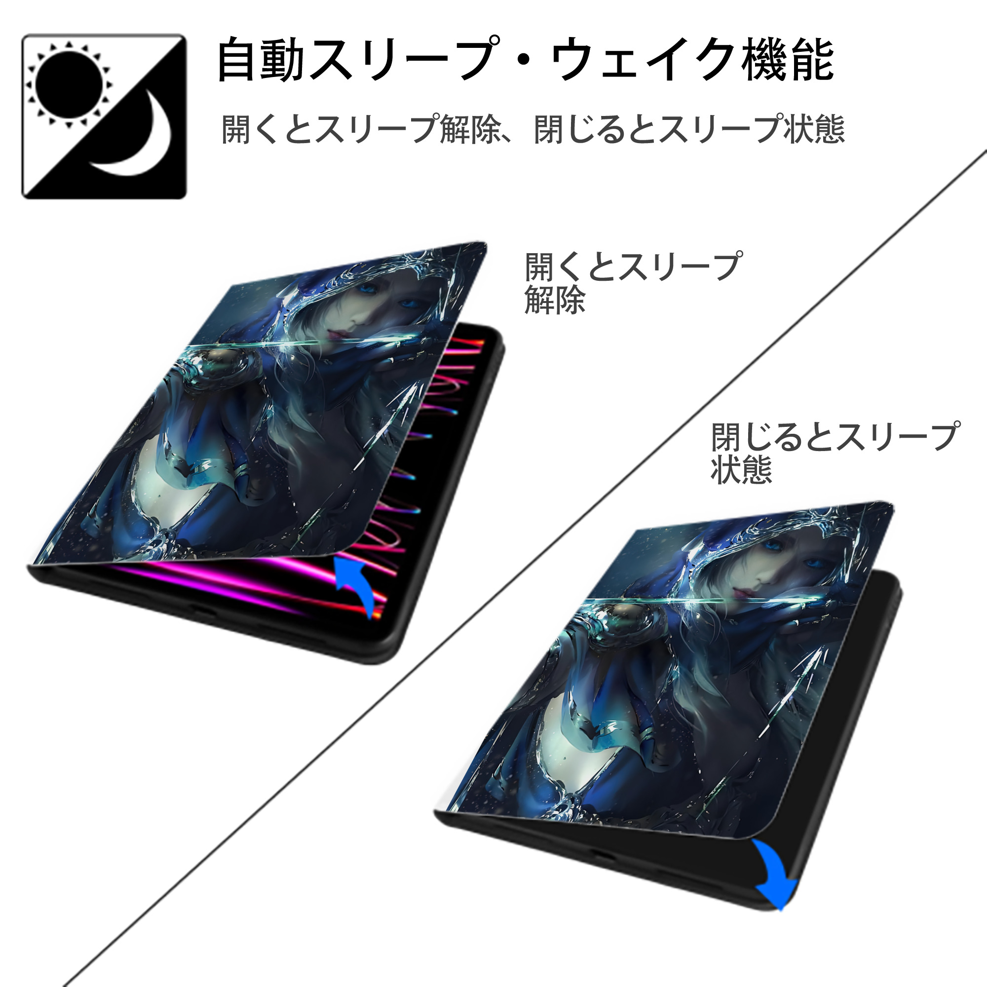 リーグ・オブ・レジェンド League of Legends LOL IPad ケース ペン収納付き 三つ折りスタンド PUレザー×シリコン 対応機種9.5/10.5/10.9インチ