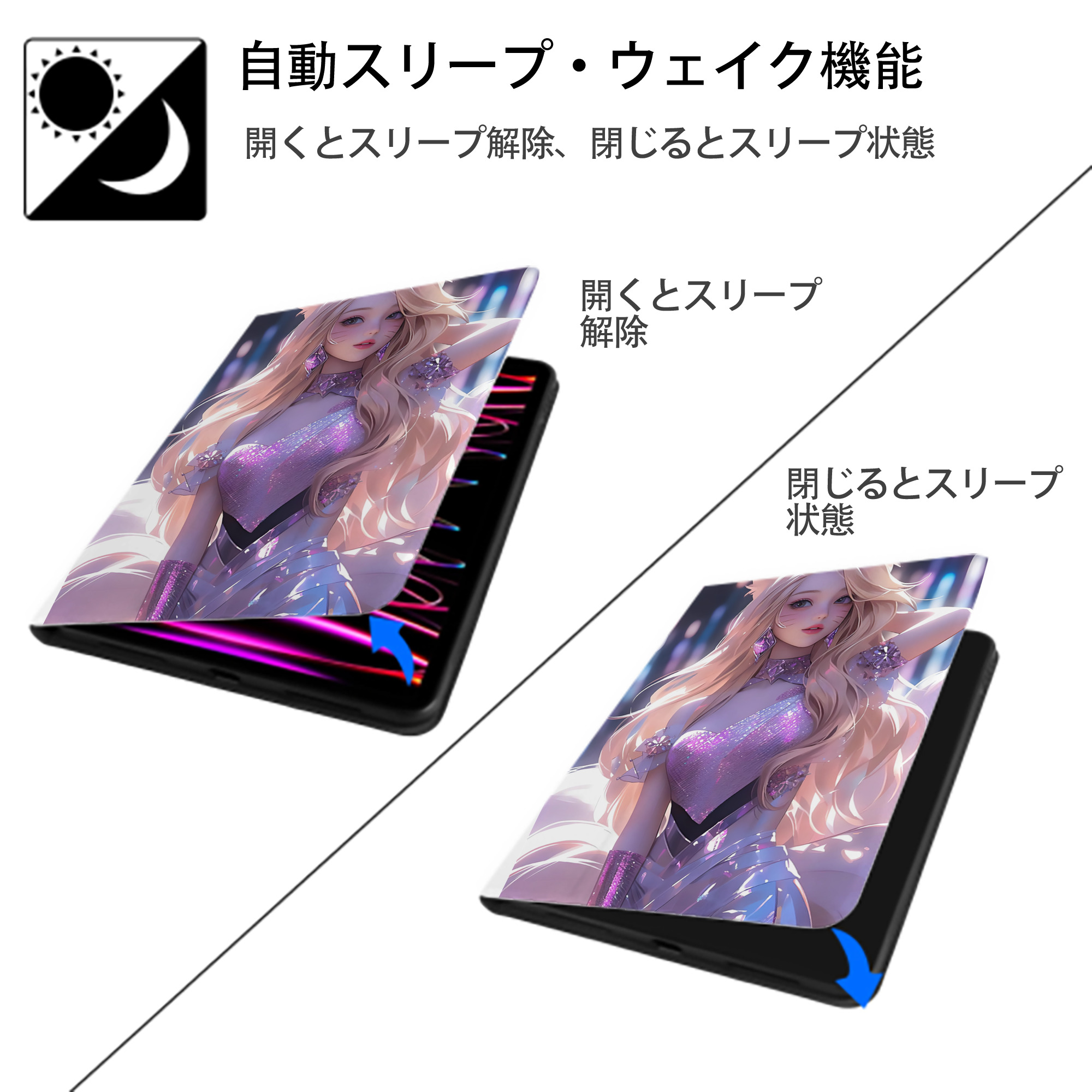 リーグ・オブ・レジェンド League of Legends LOL IPad ケース ペン収納付き 三つ折りスタンド PUレザー×シリコン 対応機種9.5/10.5/10.9インチ