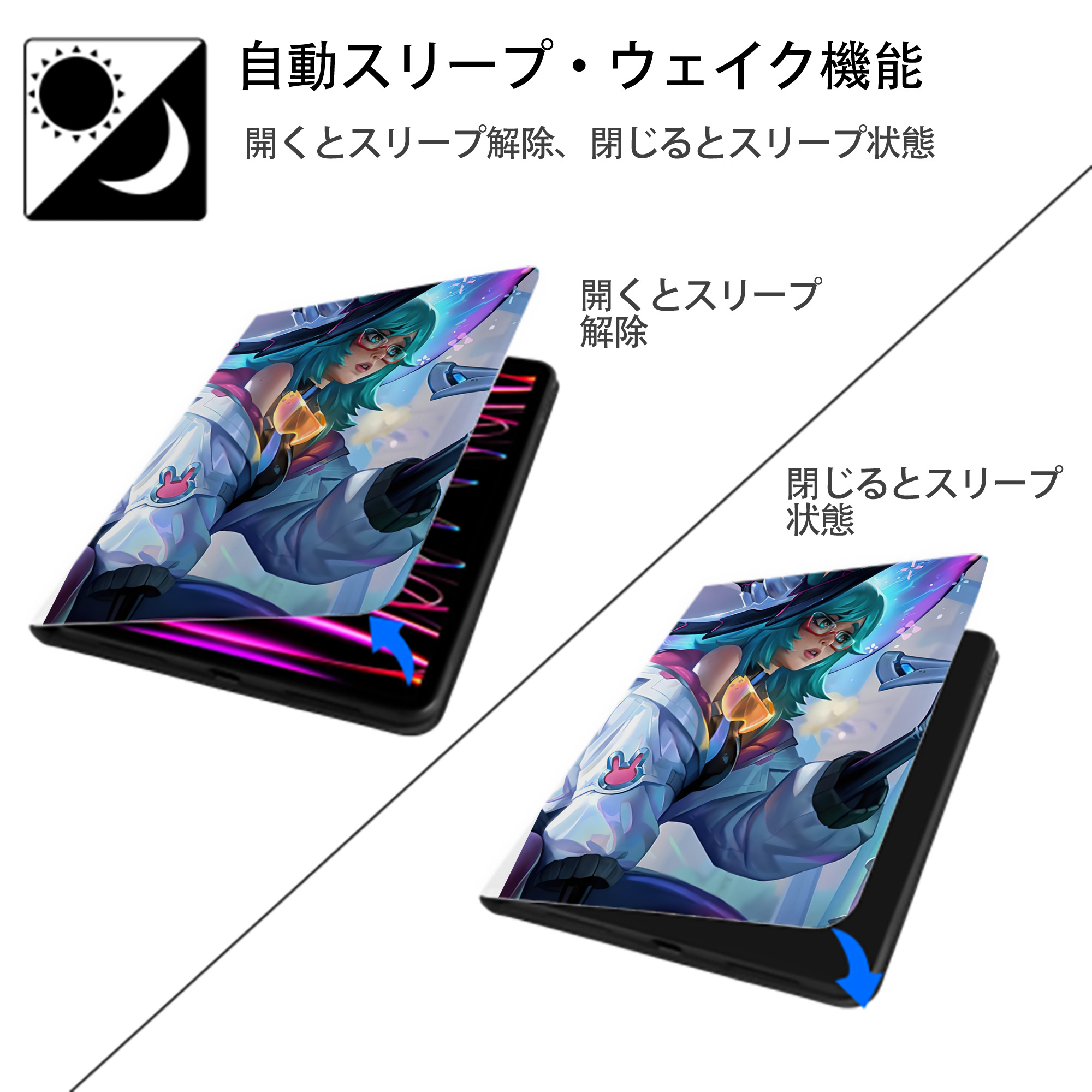 リーグ・オブ・レジェンド League of Legends LOL IPad ケース ペン収納付き 三つ折りスタンド PUレザー×シリコン 対応機種9.5/10.5/10.9インチ