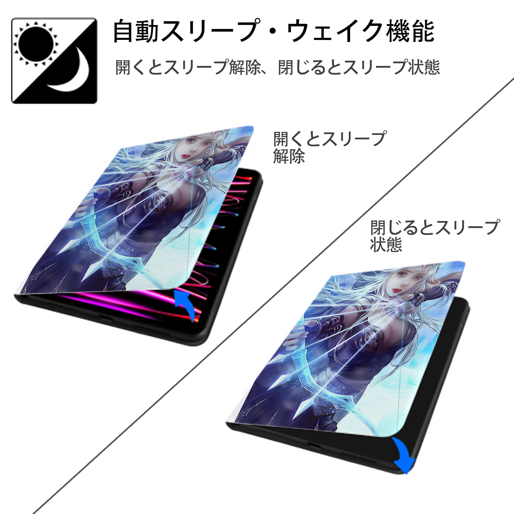 リーグ・オブ・レジェンド League of Legends LOL IPad ケース ペン収納付き 三つ折りスタンド PUレザー×シリコン 対応機種9.5/10.5/10.9インチ