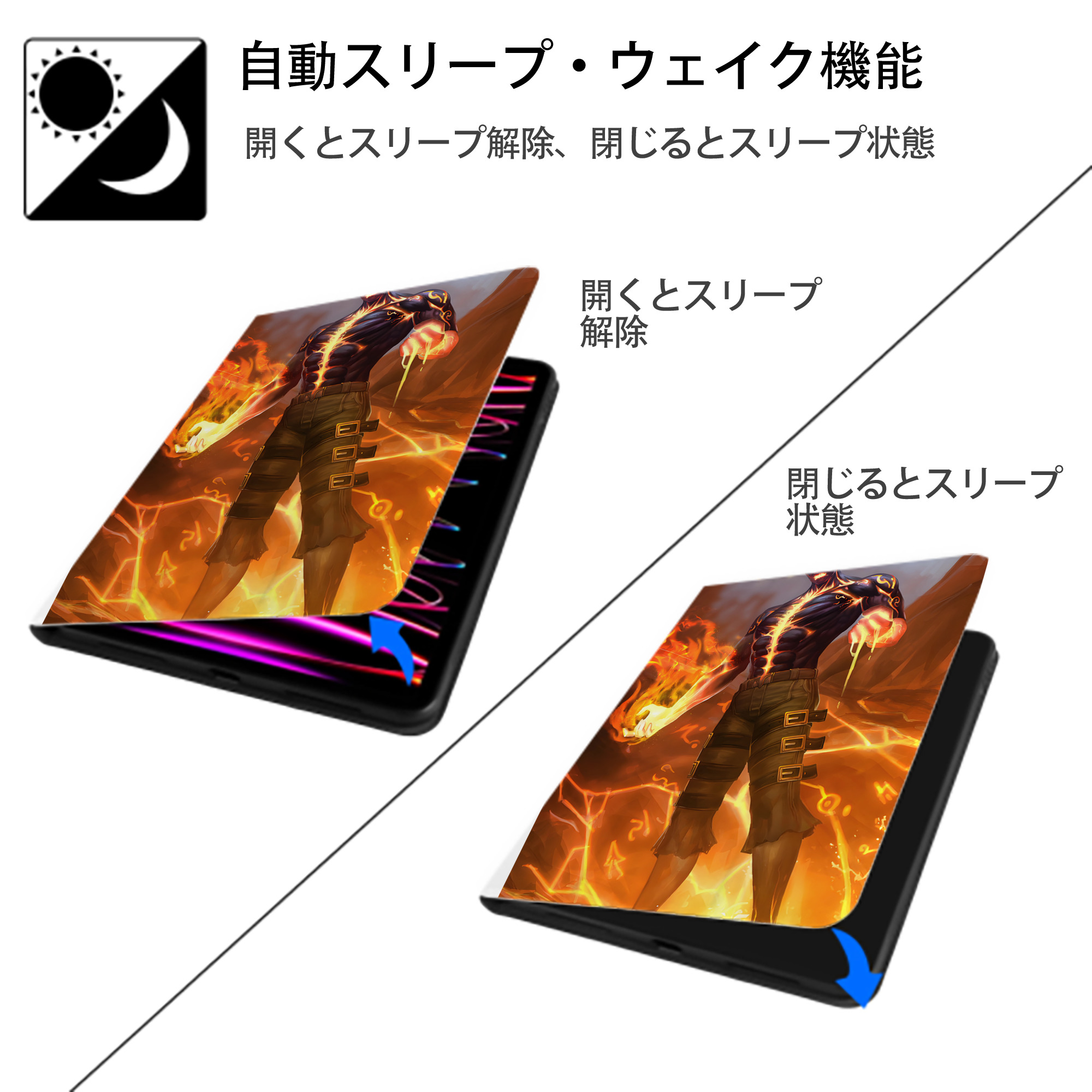 リーグ・オブ・レジェンド League of Legends LOL IPad ケース ペン収納付き 三つ折りスタンド PUレザー×シリコン 対応機種9.5/10.5/10.9インチ