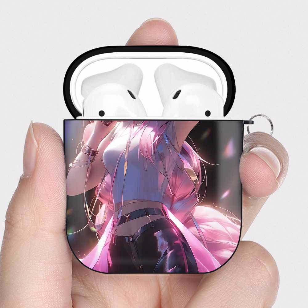 （画像用） リーグ・オブ・レジェンド League of Legends LOL AirPods 第2世代保護ケース ハードシェル ブラック 耐衝撃・防指紋・カラビナ付き