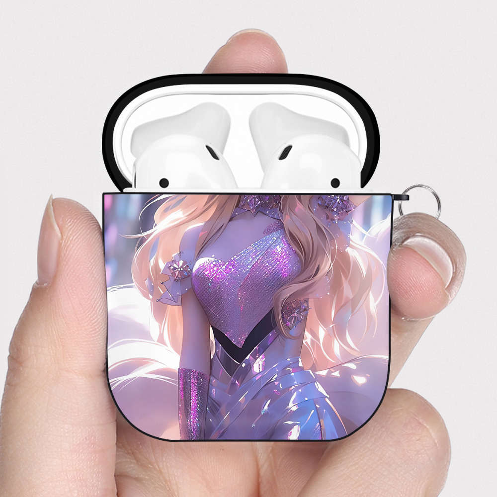 （画像用） リーグ・オブ・レジェンド League of Legends LOL AirPods 第2世代保護ケース ハードシェル ブラック 耐衝撃・防指紋・カラビナ付き