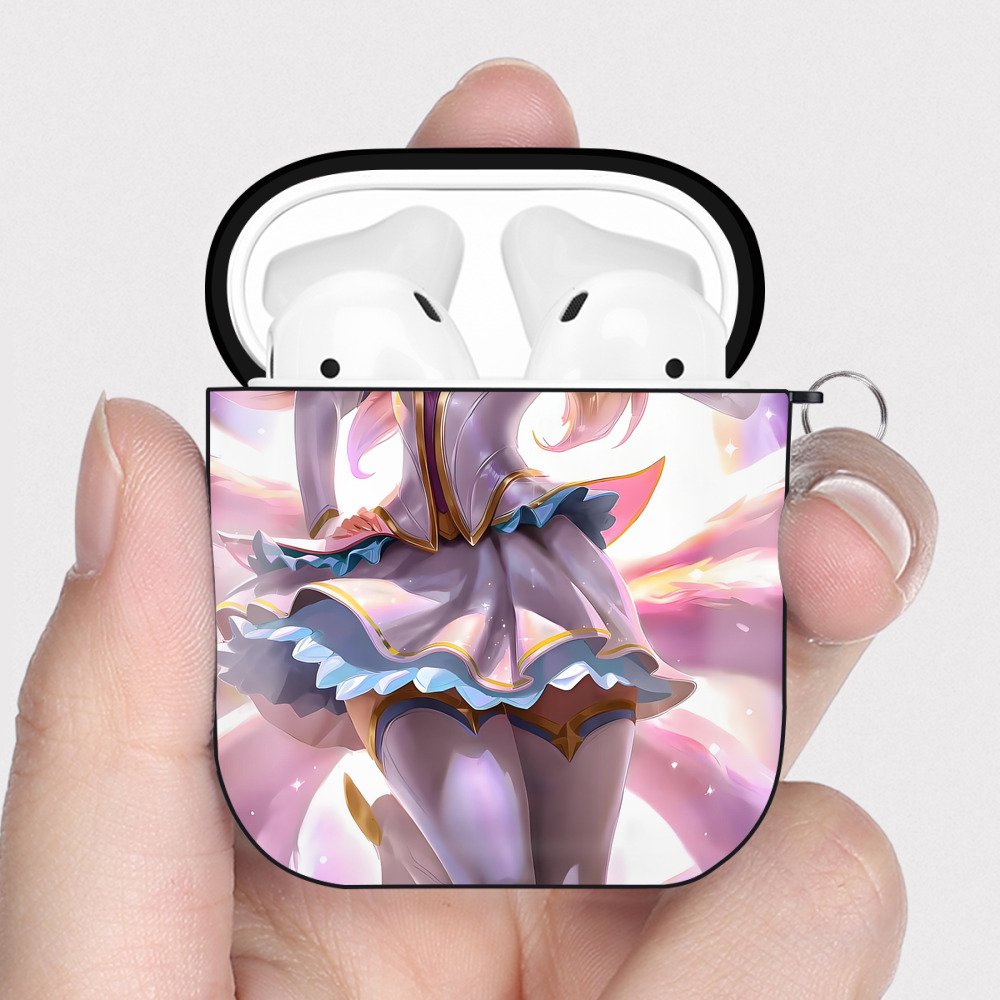 （画像用） リーグ・オブ・レジェンド League of Legends LOL AirPods 第2世代保護ケース ハードシェル ブラック 耐衝撃・防指紋・カラビナ付き