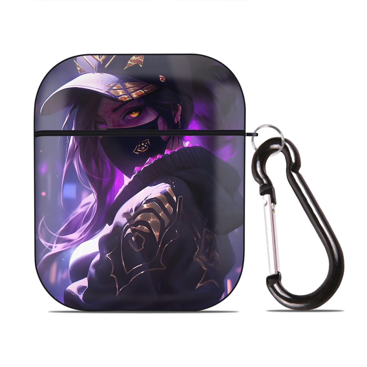 （画像用） リーグ・オブ・レジェンド League of Legends LOL AirPods 第2世代保護ケース ハードシェル ブラック 耐衝撃・防指紋・カラビナ付き