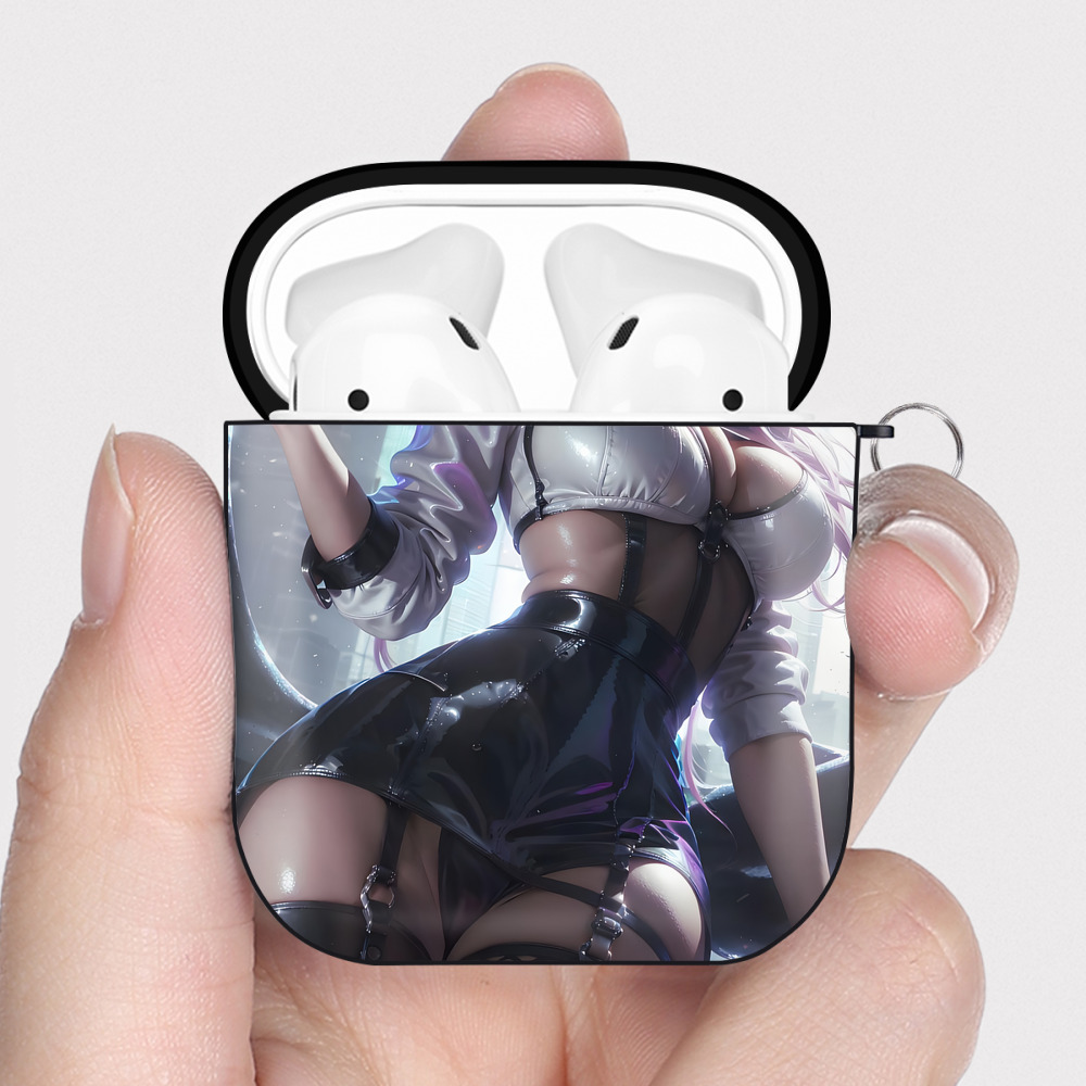 （画像用） リーグ・オブ・レジェンド League of Legends LOL AirPods 第2世代保護ケース ハードシェル ブラック 耐衝撃・防指紋・カラビナ付き