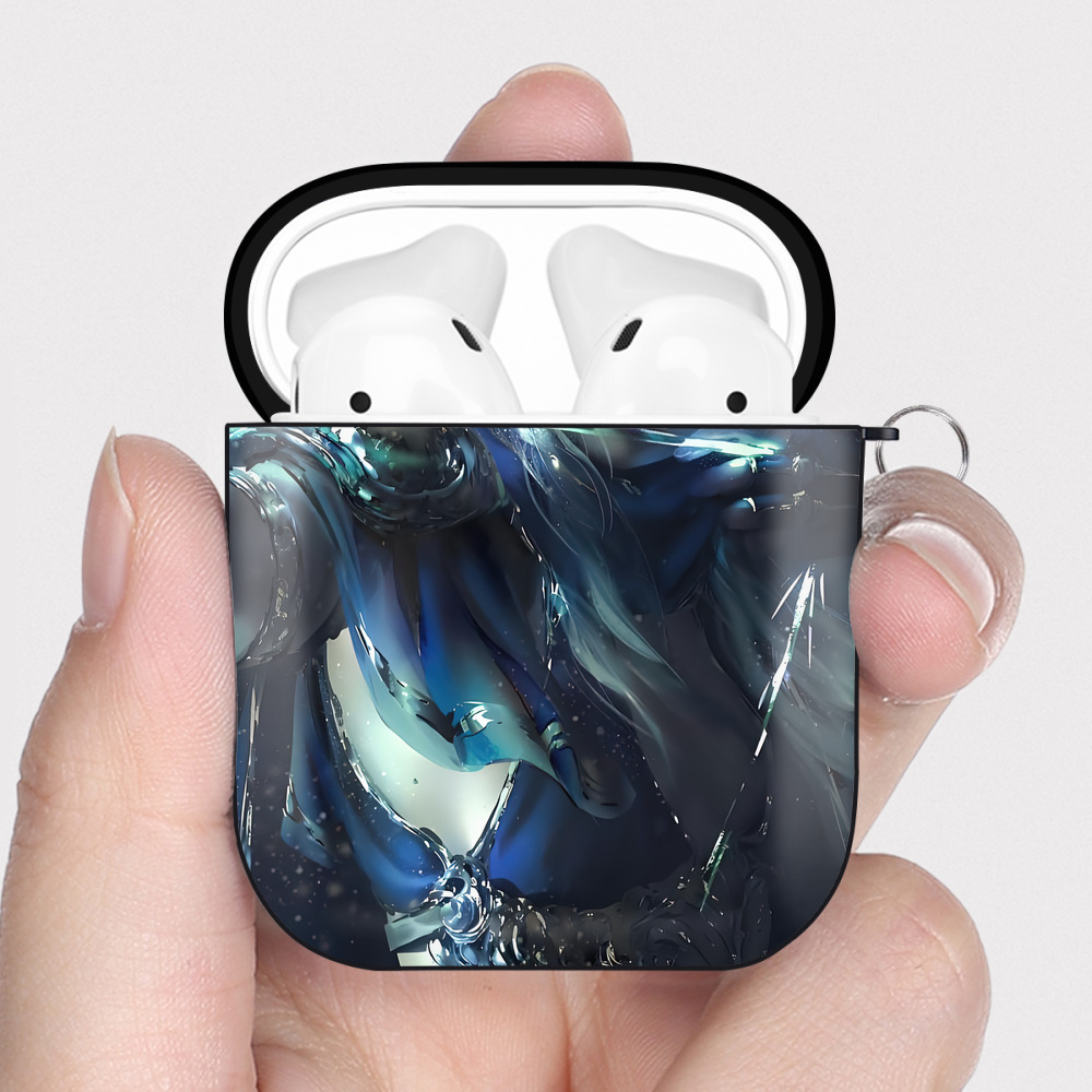 （画像用） リーグ・オブ・レジェンド League of Legends LOL AirPods 第2世代保護ケース ハードシェル ブラック 耐衝撃・防指紋・カラビナ付き