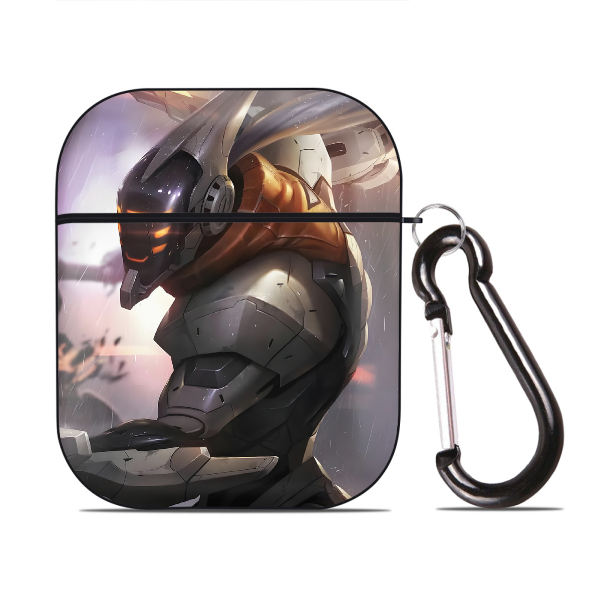 （画像用） リーグ・オブ・レジェンド League of Legends LOL AirPods 第2世代保護ケース ハードシェル ブラック 耐衝撃・防指紋・カラビナ付き