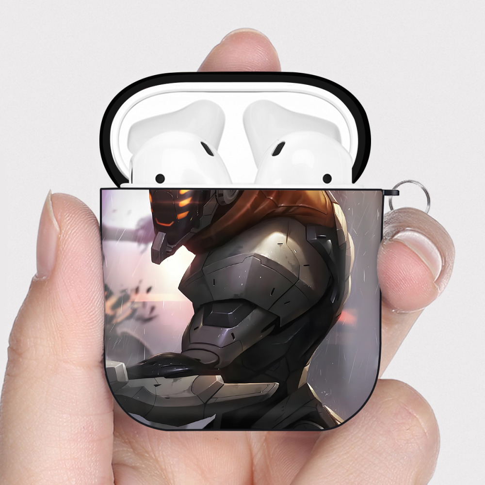 （画像用） リーグ・オブ・レジェンド League of Legends LOL AirPods 第2世代保護ケース ハードシェル ブラック 耐衝撃・防指紋・カラビナ付き