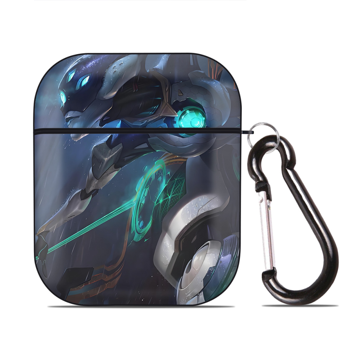 （画像用） リーグ・オブ・レジェンド League of Legends LOL AirPods 第2世代保護ケース ハードシェル ブラック 耐衝撃・防指紋・カラビナ付き