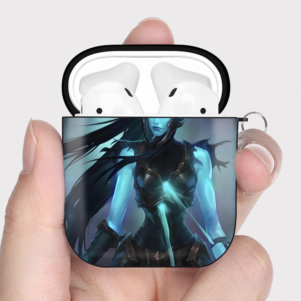 （画像用） リーグ・オブ・レジェンド League of Legends LOL AirPods 第2世代保護ケース ハードシェル ブラック 耐衝撃・防指紋・カラビナ付き