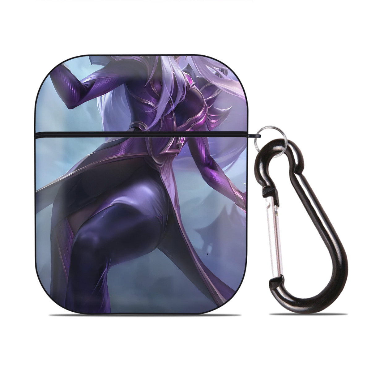 （画像用） リーグ・オブ・レジェンド League of Legends LOL AirPods 第2世代保護ケース ハードシェル ブラック 耐衝撃・防指紋・カラビナ付き