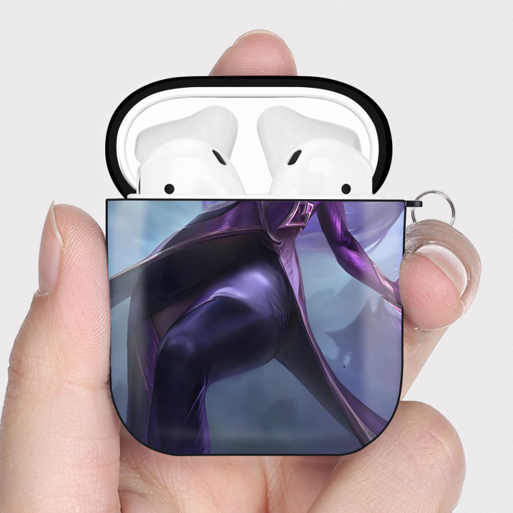 （画像用） リーグ・オブ・レジェンド League of Legends LOL AirPods 第2世代保護ケース ハードシェル ブラック 耐衝撃・防指紋・カラビナ付き