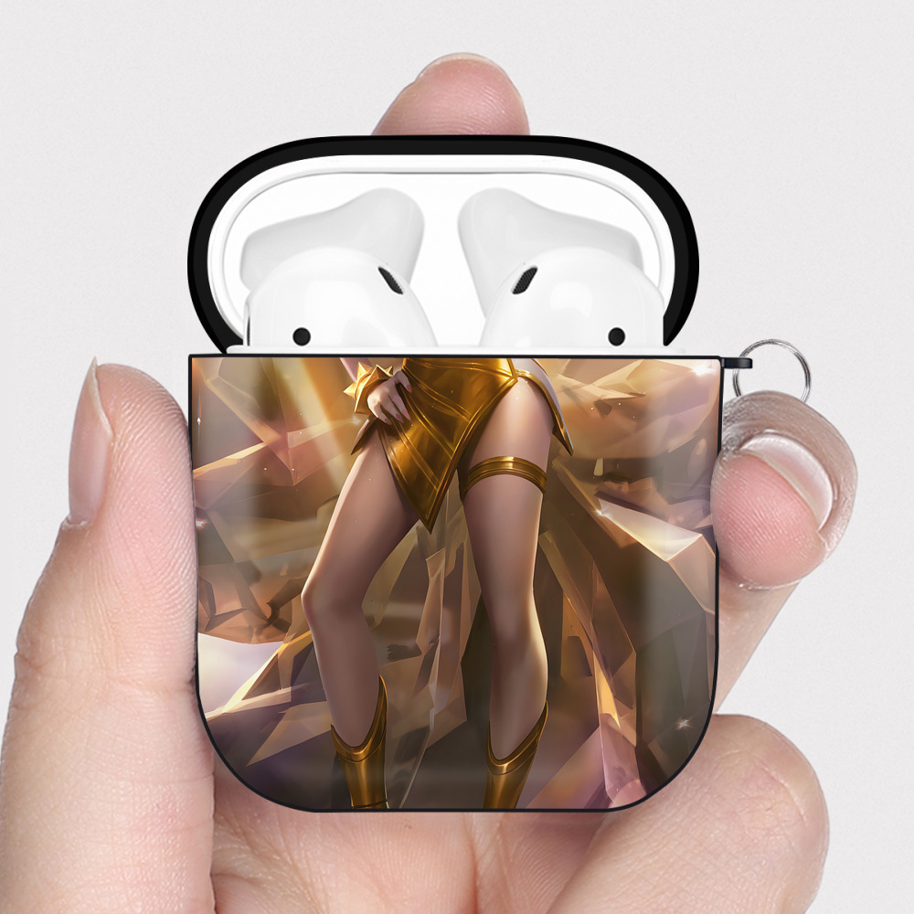 （画像用） リーグ・オブ・レジェンド League of Legends LOL AirPods 第2世代保護ケース ハードシェル ブラック 耐衝撃・防指紋・カラビナ付き