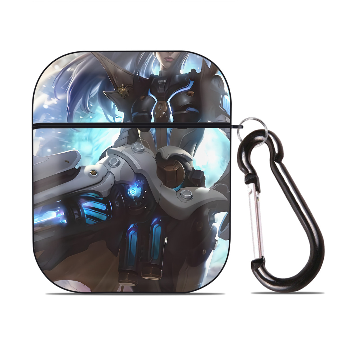 （画像用） リーグ・オブ・レジェンド League of Legends LOL AirPods 第2世代保護ケース ハードシェル ブラック 耐衝撃・防指紋・カラビナ付き