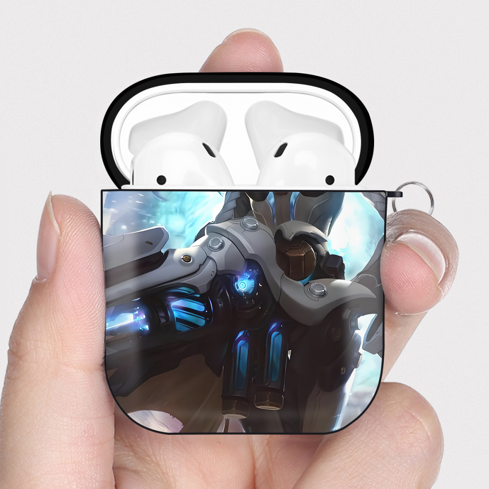 （画像用） リーグ・オブ・レジェンド League of Legends LOL AirPods 第2世代保護ケース ハードシェル ブラック 耐衝撃・防指紋・カラビナ付き