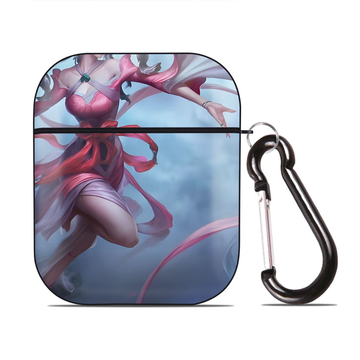 （画像用） リーグ・オブ・レジェンド League of Legends LOL AirPods 第2世代保護ケース ハードシェル ブラック 耐衝撃・防指紋・カラビナ付き