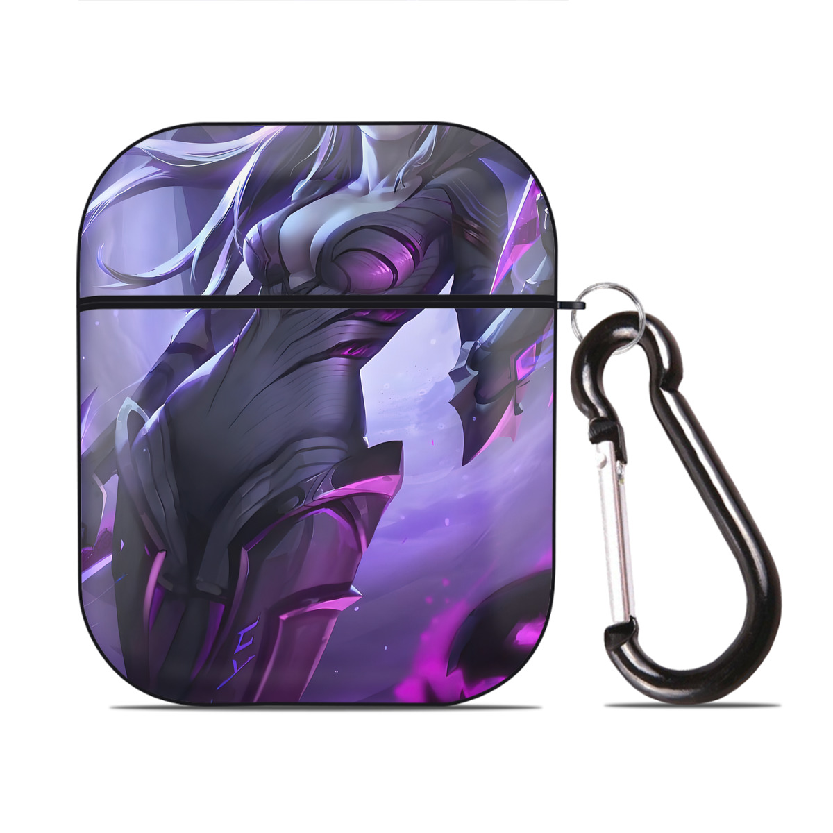 （画像用） リーグ・オブ・レジェンド League of Legends LOL AirPods 第2世代保護ケース ハードシェル ブラック 耐衝撃・防指紋・カラビナ付き