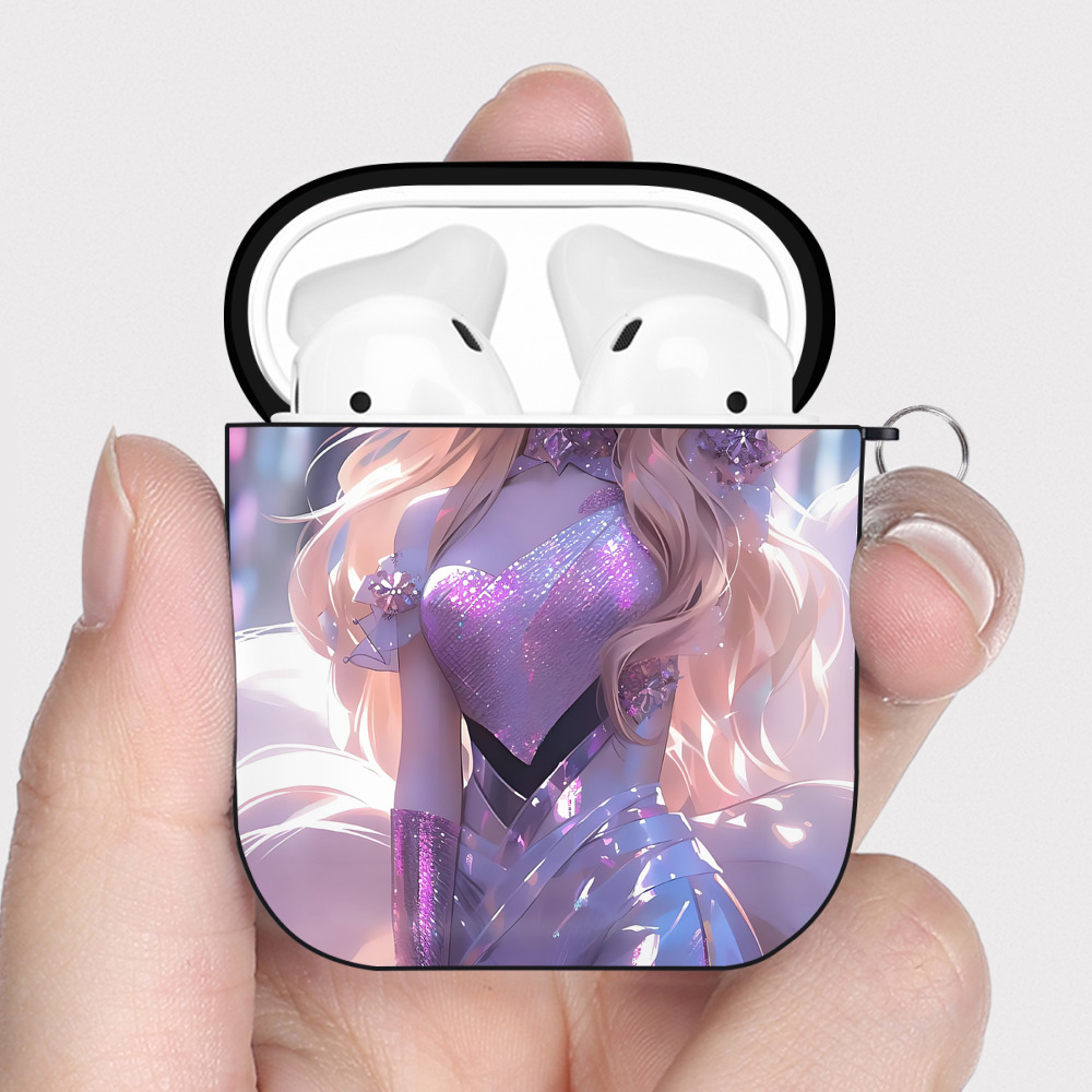 （画像用） リーグ・オブ・レジェンド League of Legends LOL AirPods 第2世代保護ケース ハードシェル ブラック 耐衝撃・防指紋・カラビナ付き