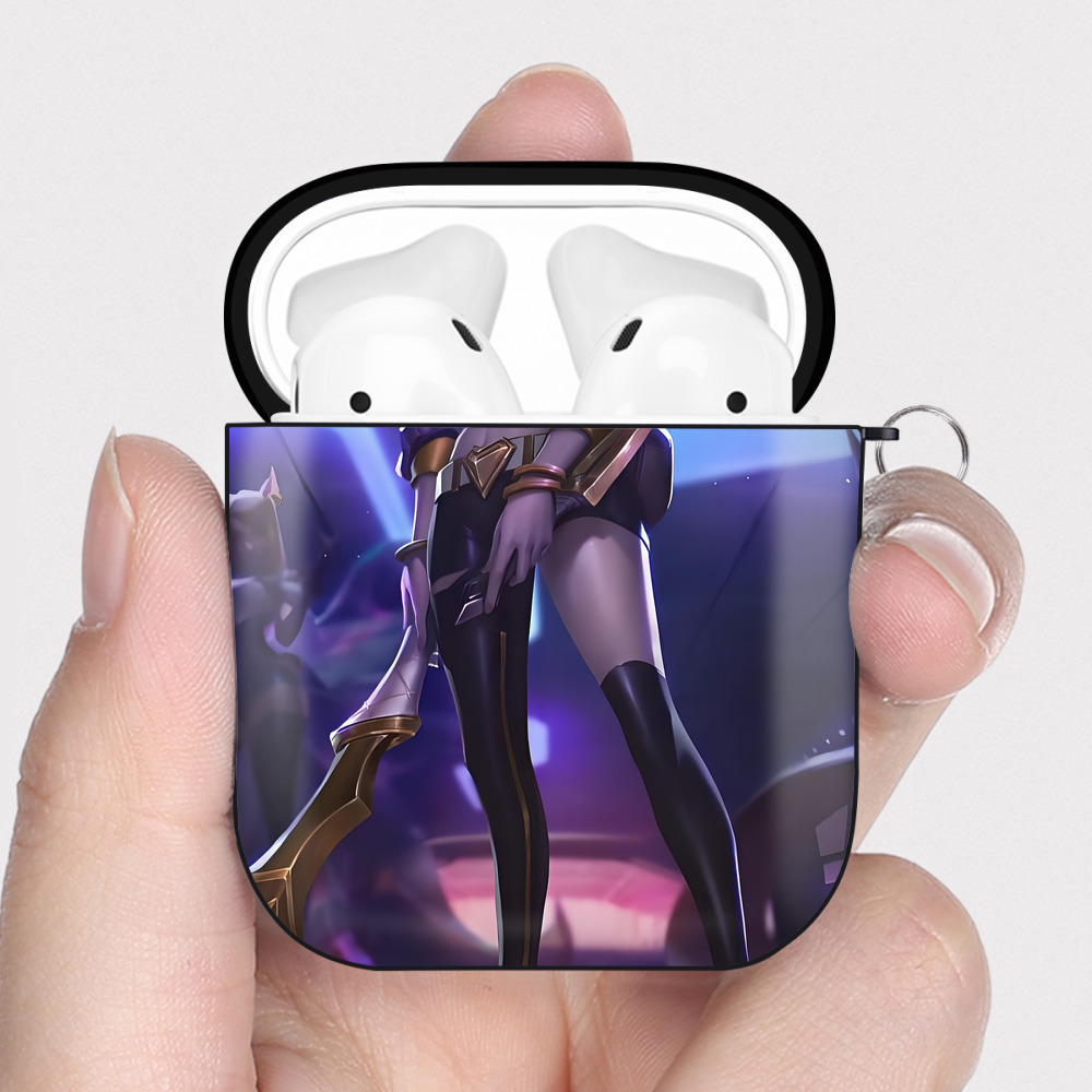 （画像用） リーグ・オブ・レジェンド League of Legends LOL AirPods 第2世代保護ケース ハードシェル ブラック 耐衝撃・防指紋・カラビナ付き