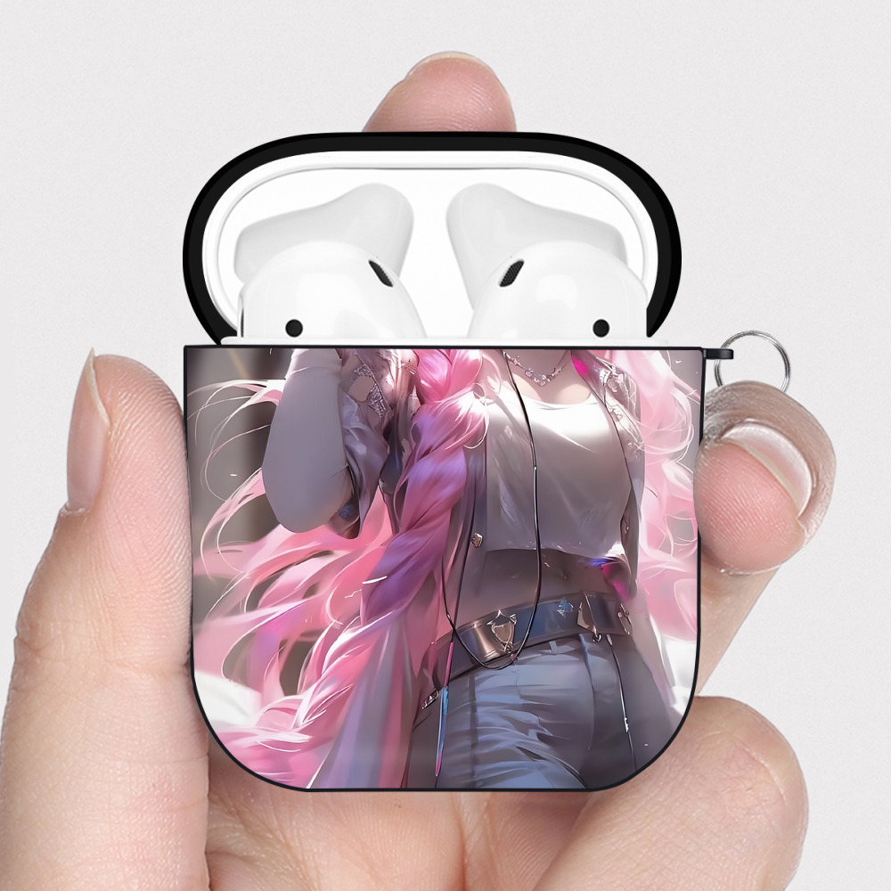 （画像用） リーグ・オブ・レジェンド League of Legends LOL AirPods 第2世代保護ケース ハードシェル ブラック 耐衝撃・防指紋・カラビナ付き