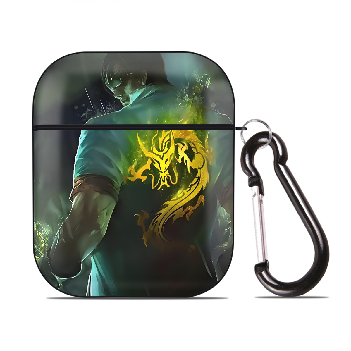 （画像用） リーグ・オブ・レジェンド League of Legends LOL AirPods 第2世代保護ケース ハードシェル ブラック 耐衝撃・防指紋・カラビナ付き