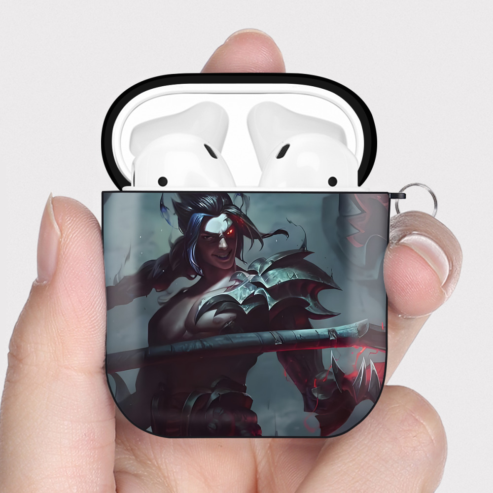 リーグ・オブ・レジェンド League of Legends LOL AirPods 第2世代保護ケース ハードシェル ブラック 耐衝撃・防指紋・カラビナ付き