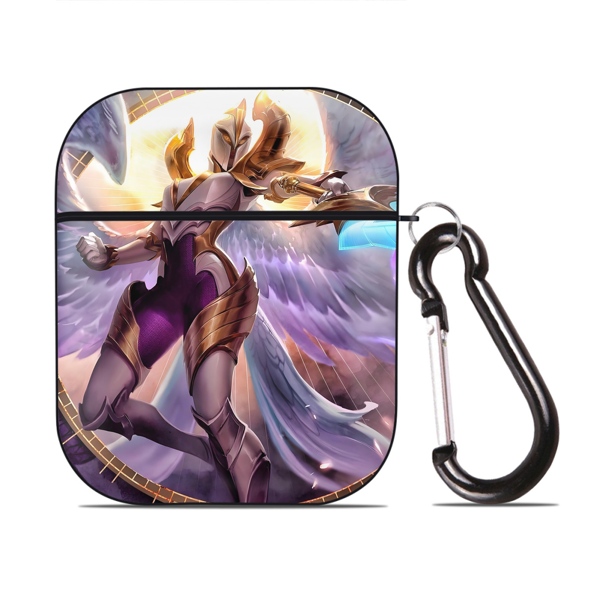 （画像用） リーグ・オブ・レジェンド League of Legends LOL AirPods 第2世代保護ケース ハードシェル ブラック 耐衝撃・防指紋・カラビナ付き