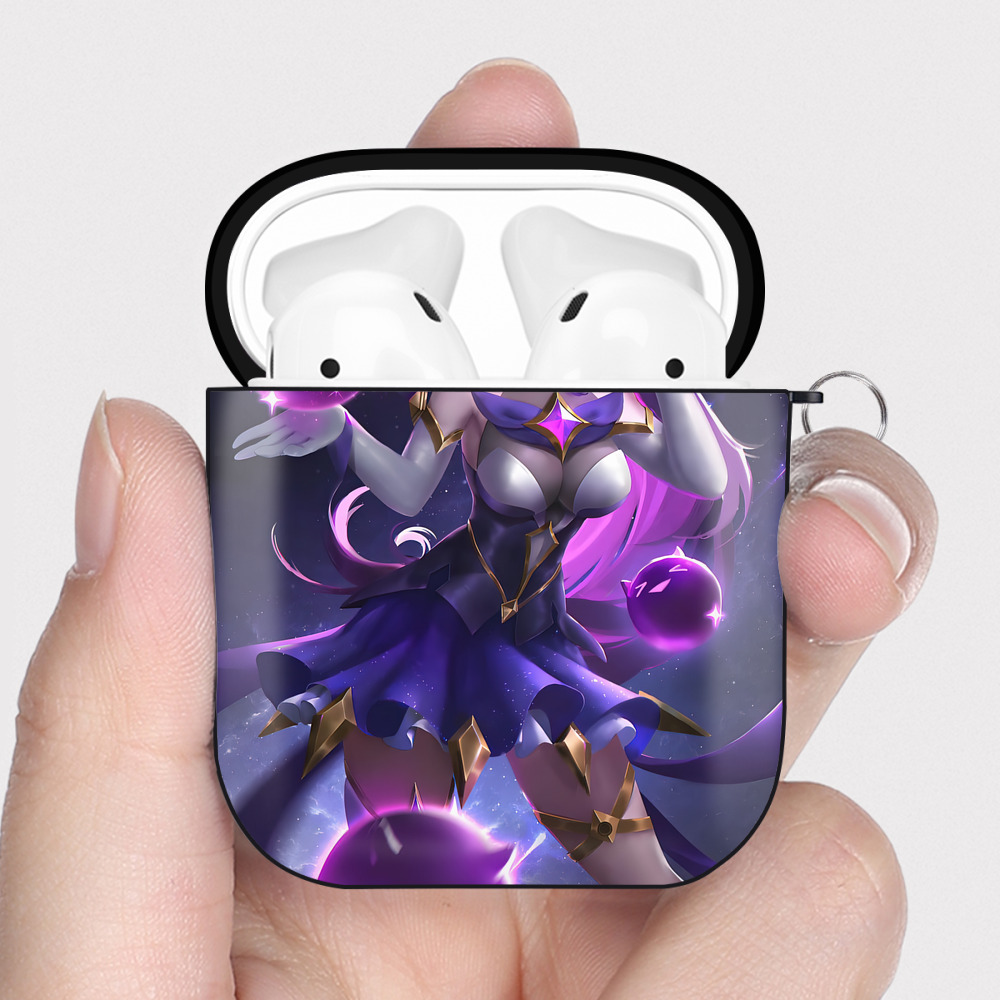 リーグ・オブ・レジェンド League of Legends LOL AirPods 第2世代保護ケース ハードシェル ブラック 耐衝撃・防指紋・カラビナ付き