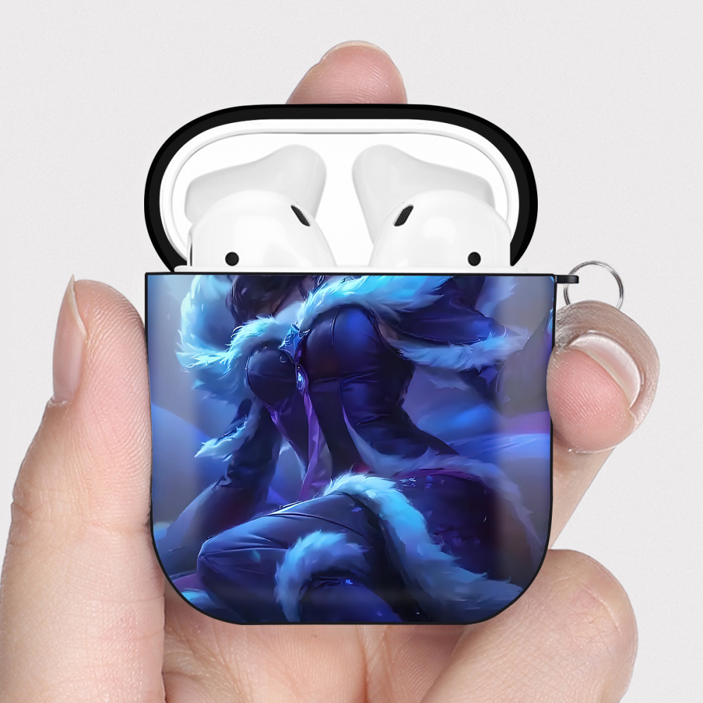 （画像用） リーグ・オブ・レジェンド League of Legends LOL AirPods 第2世代保護ケース ハードシェル ブラック 耐衝撃・防指紋・カラビナ付き