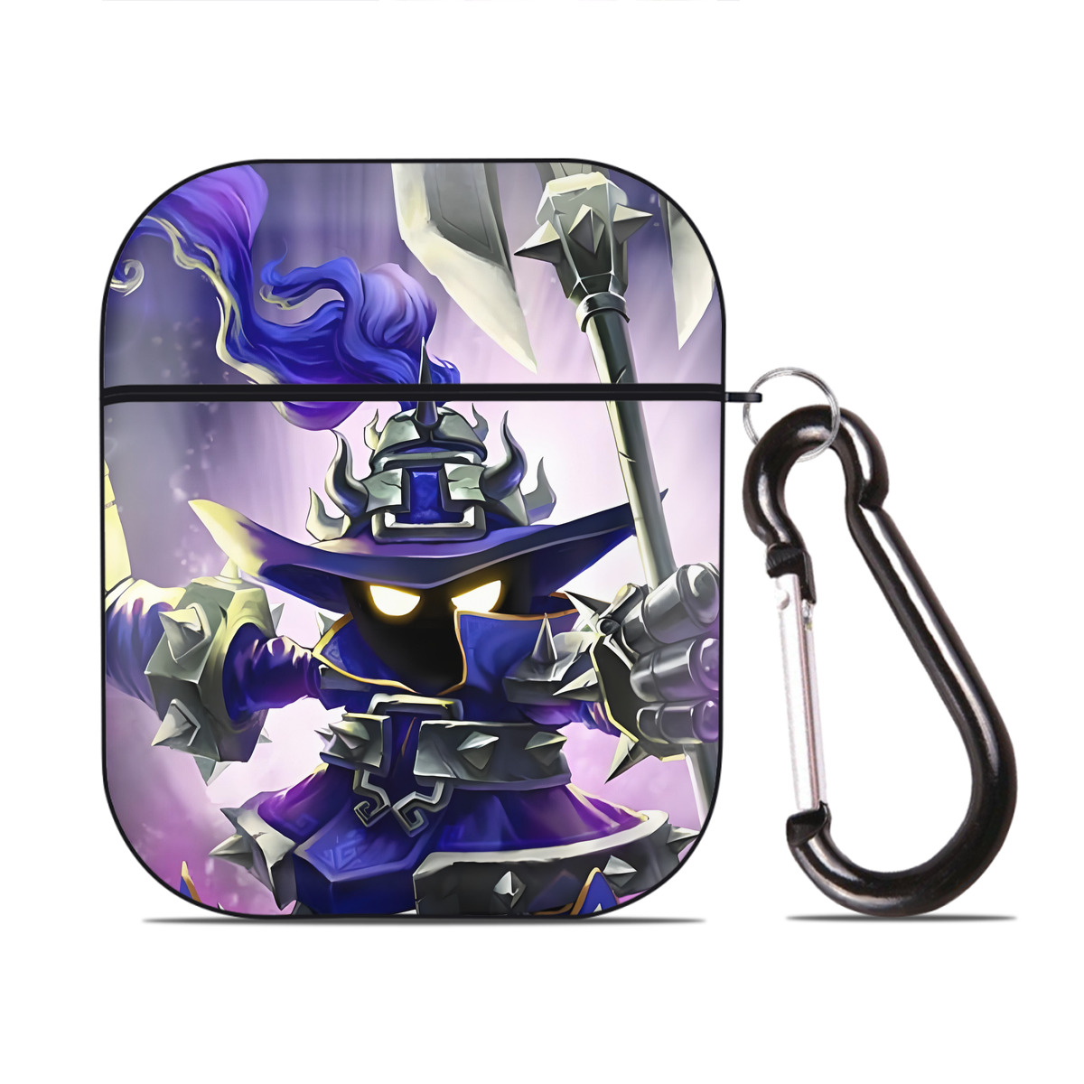 （画像用） リーグ・オブ・レジェンド League of Legends LOL AirPods 第2世代保護ケース ハードシェル ブラック 耐衝撃・防指紋・カラビナ付き