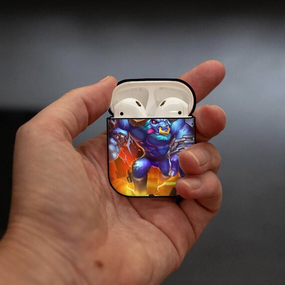 リーグ・オブ・レジェンド League of Legends LOL AirPods 第2世代保護ケース ハードシェル ブラック 耐衝撃・防指紋・カラビナ付き