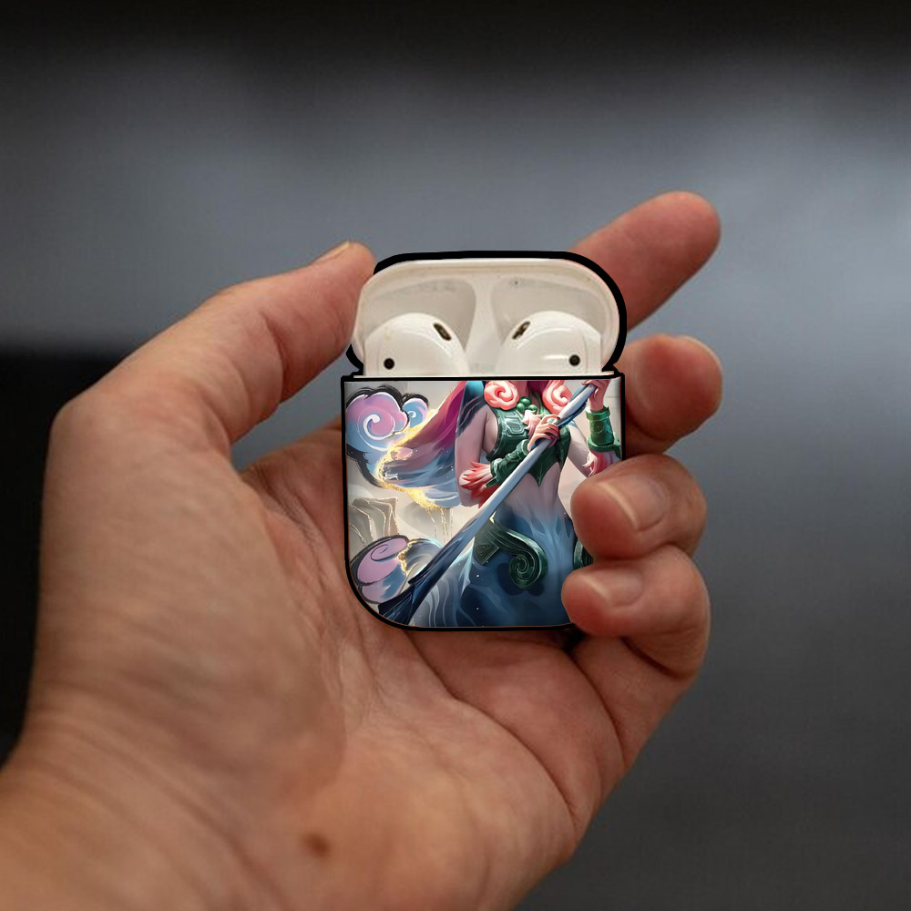 リーグ・オブ・レジェンド League of Legends LOL AirPods 第2世代保護ケース ハードシェル ブラック 耐衝撃・防指紋・カラビナ付き