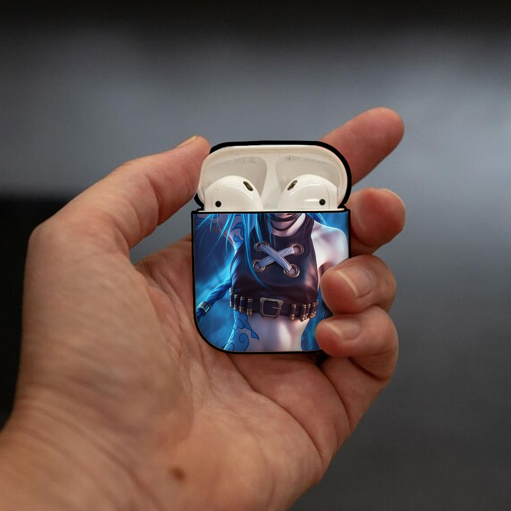 リーグ・オブ・レジェンド League of Legends LOL AirPods 第2世代保護ケース ハードシェル ブラック 耐衝撃・防指紋・カラビナ付き