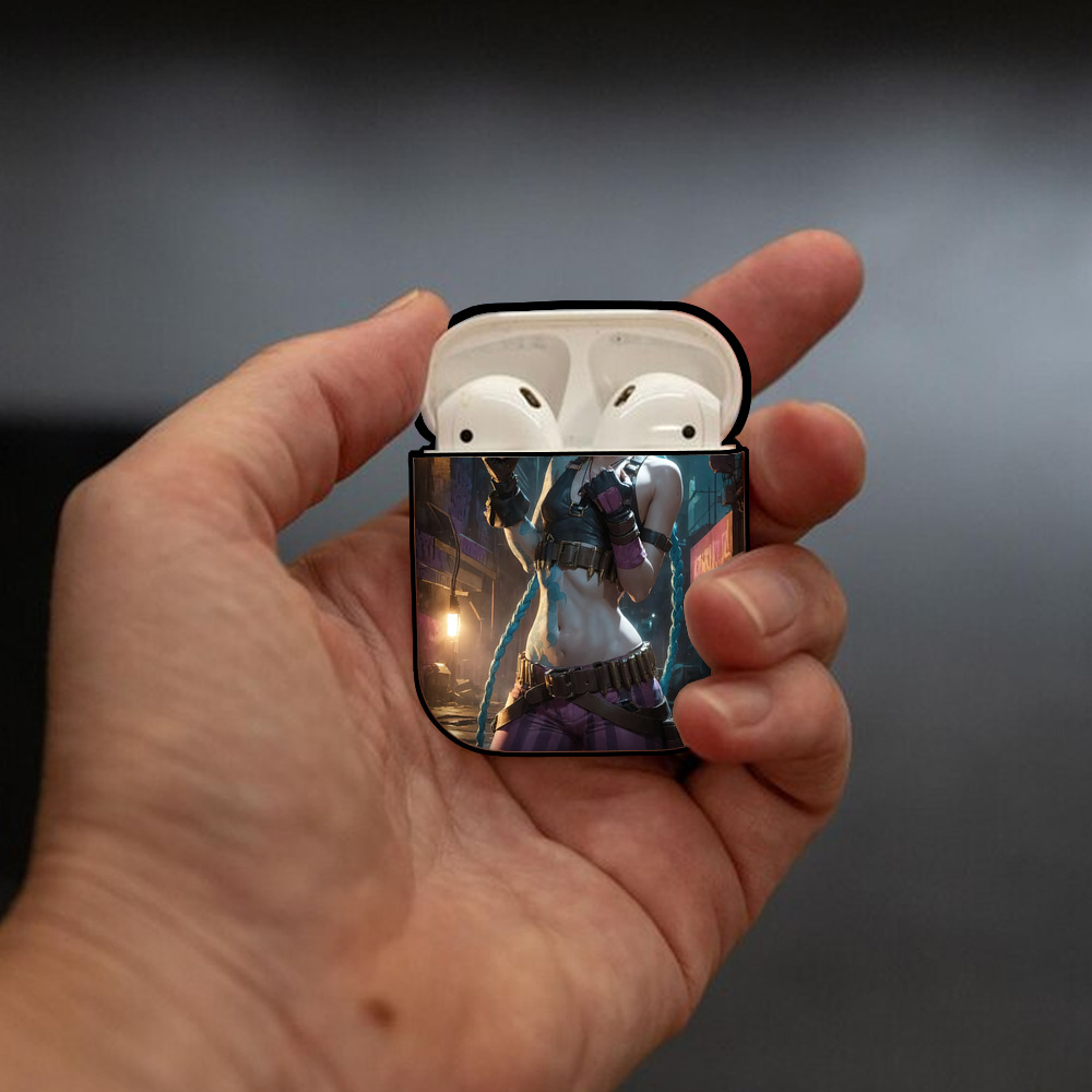 リーグ・オブ・レジェンド League of Legends LOL AirPods 第2世代保護ケース ハードシェル ブラック 耐衝撃・防指紋・カラビナ付き