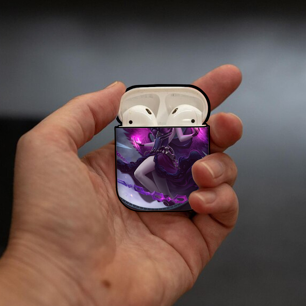 リーグ・オブ・レジェンド League of Legends LOL AirPods 第2世代保護ケース ハードシェル ブラック 耐衝撃・防指紋・カラビナ付き