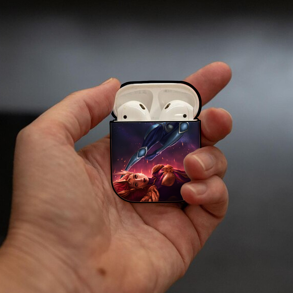 リーグ・オブ・レジェンド League of Legends LOL AirPods 第2世代保護ケース ハードシェル ブラック 耐衝撃・防指紋・カラビナ付き