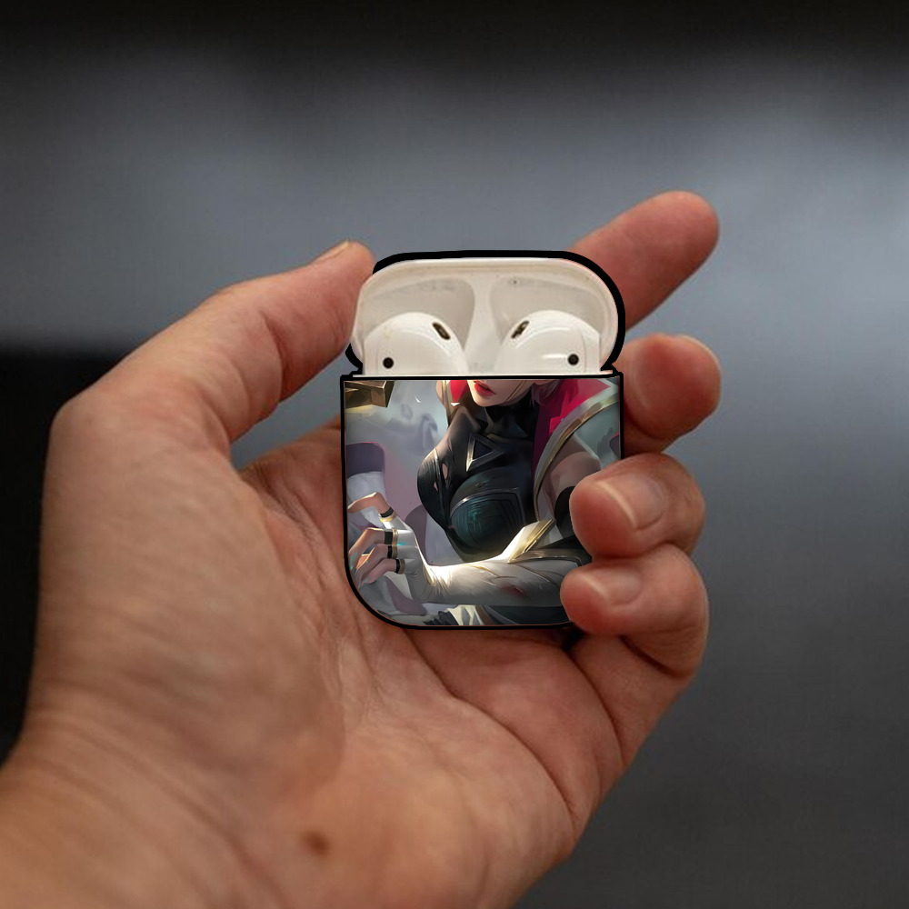 リーグ・オブ・レジェンド League of Legends LOL AirPods 第2世代保護ケース ハードシェル ブラック 耐衝撃・防指紋・カラビナ付き