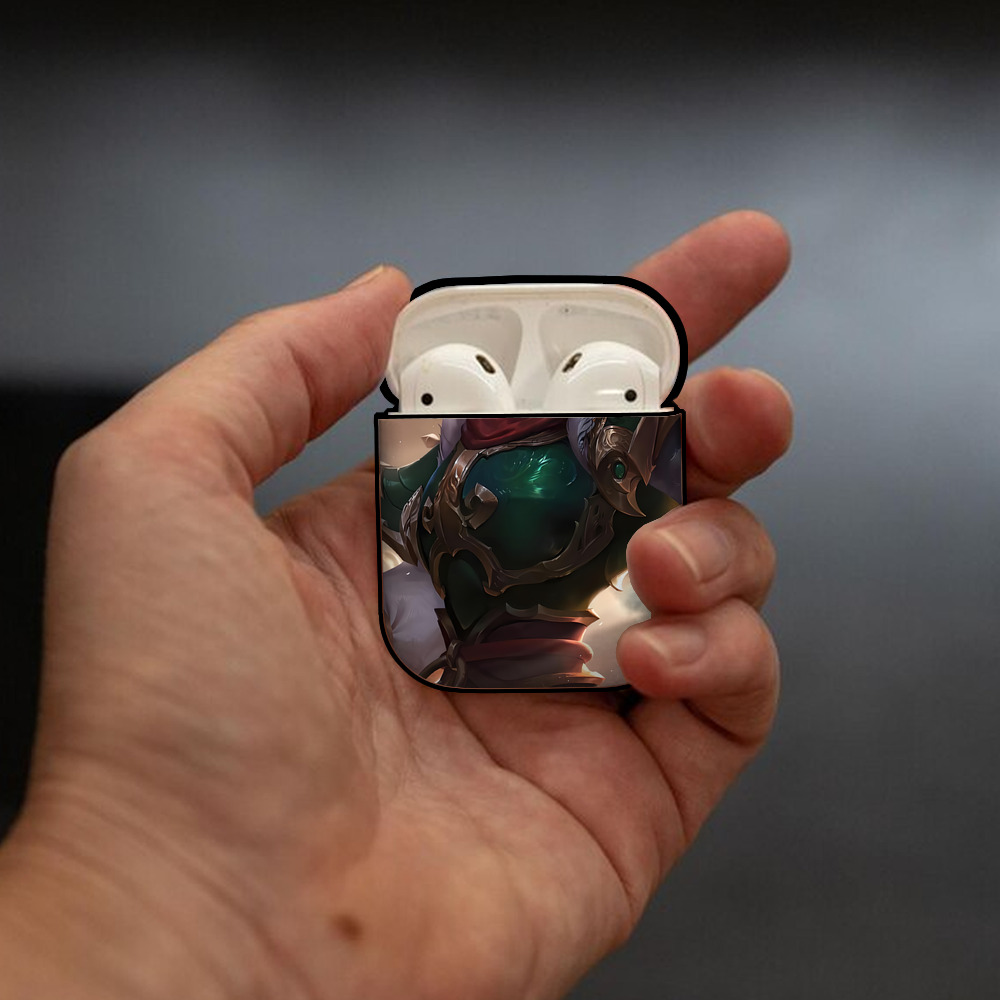 リーグ・オブ・レジェンド League of Legends LOL AirPods 第2世代保護ケース ハードシェル ブラック 耐衝撃・防指紋・カラビナ付き
