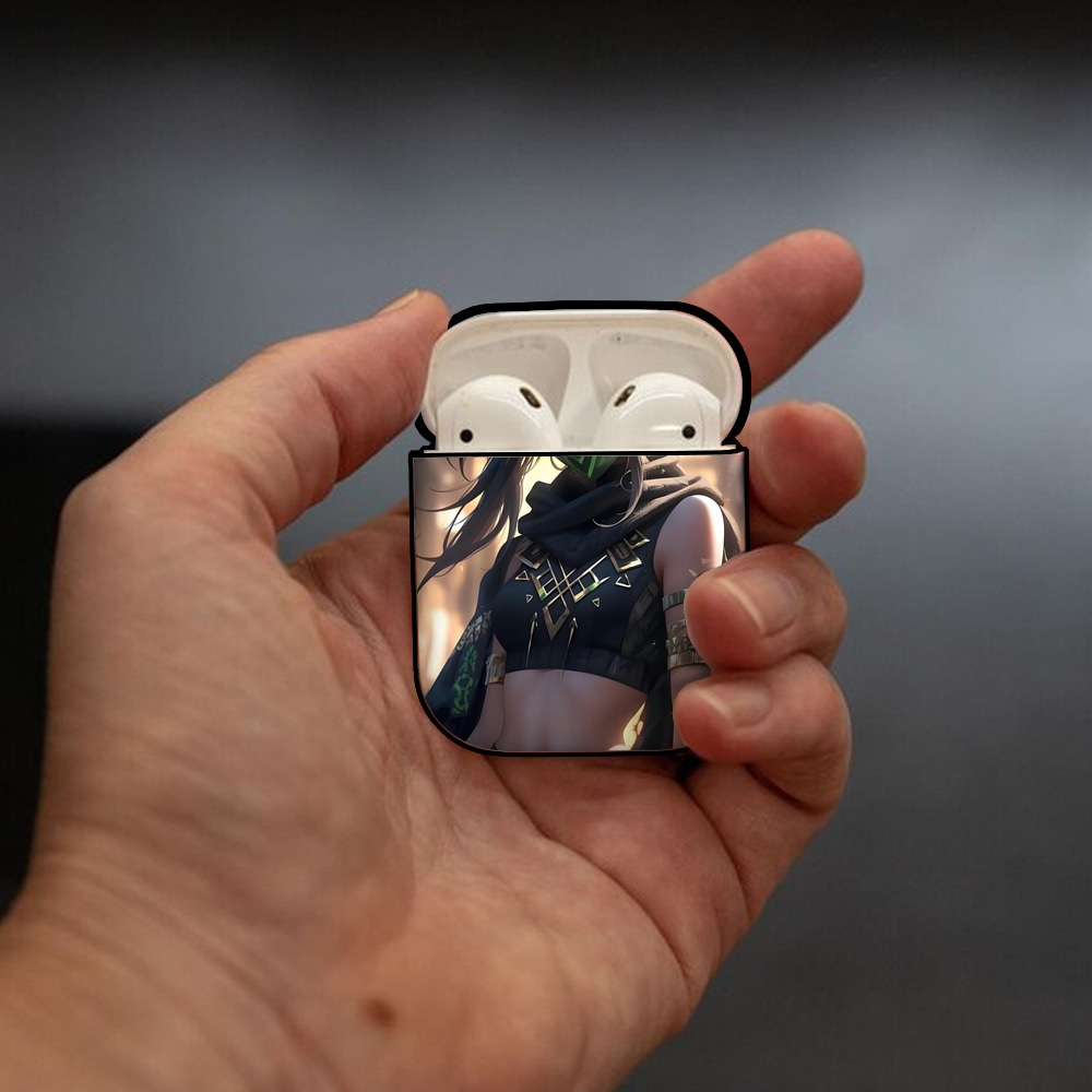 リーグ・オブ・レジェンド League of Legends LOL AirPods 第2世代保護ケース ハードシェル ブラック 耐衝撃・防指紋・カラビナ付き