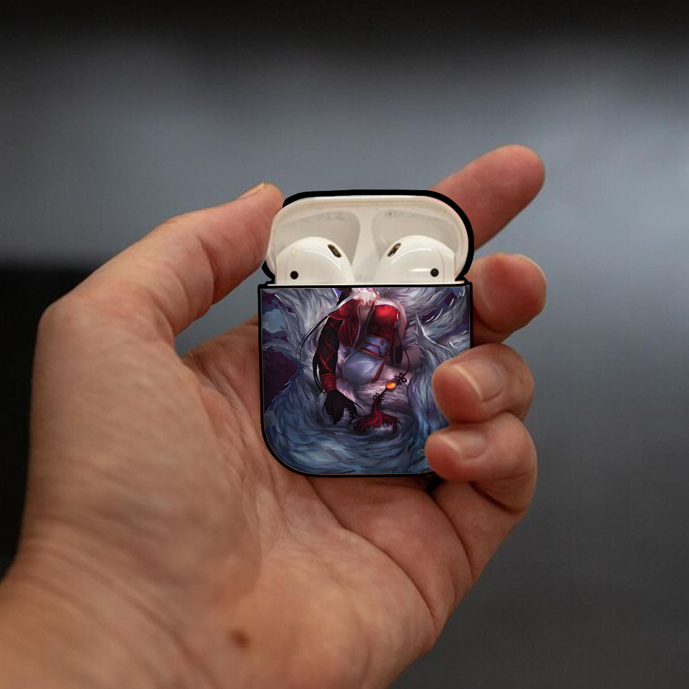 リーグ・オブ・レジェンド League of Legends LOL AirPods 第2世代保護ケース ハードシェル ブラック 耐衝撃・防指紋・カラビナ付き