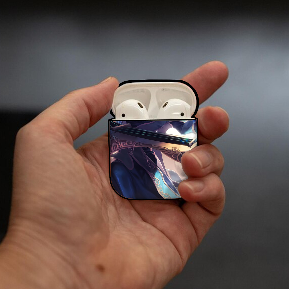 リーグ・オブ・レジェンド League of Legends LOL AirPods 第2世代保護ケース ハードシェル ブラック 耐衝撃・防指紋・カラビナ付き