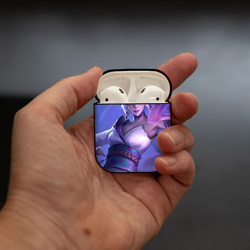 リーグ・オブ・レジェンド League of Legends LOL AirPods 第2世代保護ケース ハードシェル ブラック 耐衝撃・防指紋・カラビナ付き