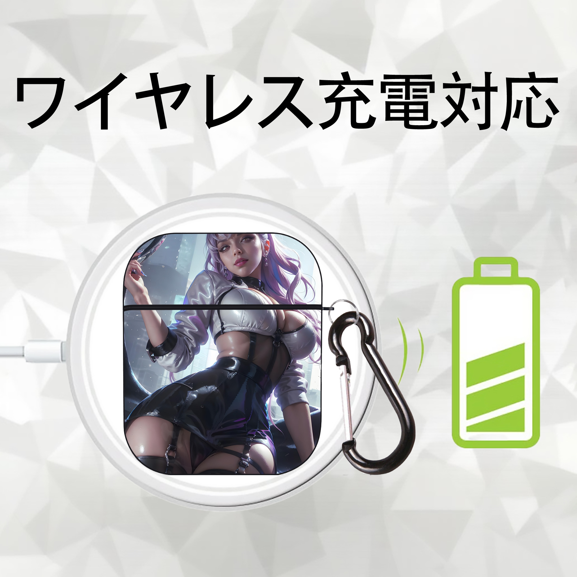リーグ・オブ・レジェンド League of Legends LOL AirPods 第2世代保護ケース ハードシェル ブラック 耐衝撃・防指紋・カラビナ付き